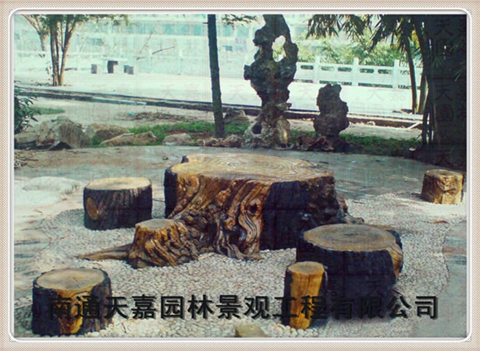 仿木纹树桩